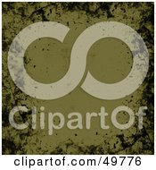 Poster, Art Print Of Dark Green Grunge Background With Black Borders