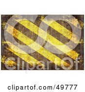 Poster, Art Print Of Brown And Yellow Grungy Hazard Stripes Background