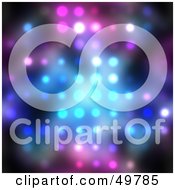 Royalty Free RF Clipart Illustration Of Blurred Purple And Blue Lights Shining Through Holes
