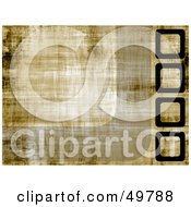 Royalty Free RF Clipart Illustration Of A Brown Grunge Background With A Curve And Four Black Squares