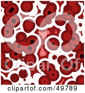 Royalty Free RF Clipart Illustration Of A Funky Red And White Circle Background by Arena Creative