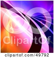 Royalty Free RF Clipart Illustration Of A Purple Swoosh Over A Colorful Fractal Background