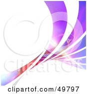 Royalty Free RF Clipart Illustration Of A Futuristic Fractal Swoosh Over White by Arena Creative