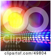 Poster, Art Print Of Halftone Rainbow Flowing Over A Bright Background