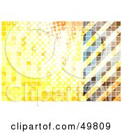 Poster, Art Print Of Yellow Tile Hazard Stripe Background