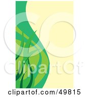 Royalty Free RF Clipart Illustration Of A Beige And Green Grassy Wave Background