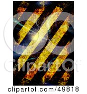 Poster, Art Print Of Bright Whisp Of Light And Hazard Stripes With Grunge