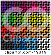Background Of Colorful Houndstooth Patterned Squares