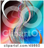 Poster, Art Print Of Abstract Background Of Colorful Swooshes And Waves