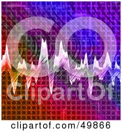 Royalty Free RF Clipart Illustration Of A Wavy Grid Patterned Sound Wave Background