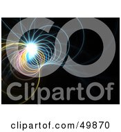 Royalty Free RF Clipart Illustration Of A Colorful Fractal Tunnel With A Bright Light On Black