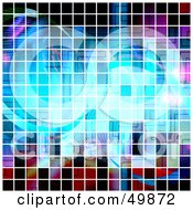 Royalty Free RF Clipart Illustration Of A Square Pixel Background Of Colorful Lines