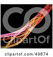 Poster, Art Print Of Cable Of Colorful Fractals On Black