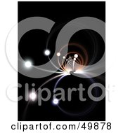 Poster, Art Print Of Fractal Tunnel With Illuminated Orbs On Black