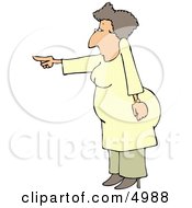 Agitated Woman Pointing Her Finger At Someone