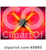 Royalty Free RF Clipart Illustration Of A Red Pink And Yellow Tulip Flower Fractal Background