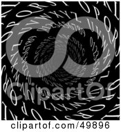 Poster, Art Print Of White Letters And Numbers Spiraling Down A Tunnel Symbolizing Email Or Dyslexia