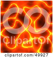 Poster, Art Print Of Background Of Yellow Glowing Ridges Of Red Lava