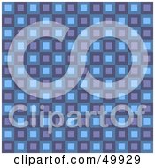 Poster, Art Print Of Retro Purple And Blue Square Patterned Background