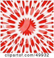 Royalty Free RF Clipart Illustration Of A Red And White Floral Kaleidoscope Background