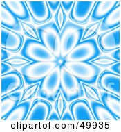Blue And White Floral Kaleidoscope Background