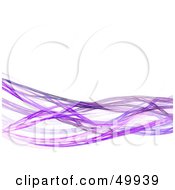 Poster, Art Print Of Purple Fractal Cables On White