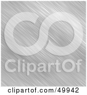 Royalty Free RF Clipart Illustration Of A Diagonal Brushed Aluminum Background Texture
