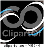 Black Background With White Brown And Blue Curves