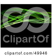 Royalty Free RF Clipart Illustration Of Green Fractal Cables On Black