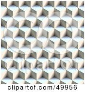 Royalty Free RF Clipart Illustration Of A 3d Background Of Stacked White Cubes by Arena Creative