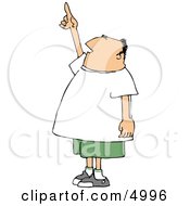 Man Pointing Up At The Sky Clipart