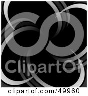 Royalty Free RF Clipart Illustration Of A Black Background With Gray And White Swooshes Extending Outwards