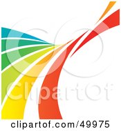 Royalty Free RF Clipart Illustration Of A Curving Rainbow Swoosh On White by Arena Creative #COLLC49975-0094