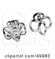 Royalty Free RF Clipart Illustration Of Two Scout Emblems
