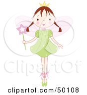 Poster, Art Print Of Brunette Ballet Fairy Princess Standing On Her Tippy Toes