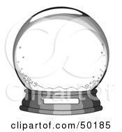 Royalty Free RF Clipart Illustration Of An Empty Snow Globe by C Charley-Franzwa