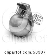 Royalty Free RF 3D Clipart Illustration Of An Explosive Love Grenade Version 3