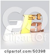 Royalty Free RF 3D Clipart Illustration Of 1st 2nd And 3rd Place Number Trophies