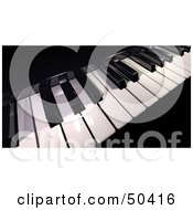Royalty Free RF 3D Clipart Illustration Of A Black And White Piano Keyboard