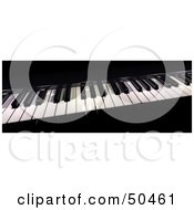 Royalty Free RF 3D Clipart Illustration Of A Piano Board With Keys