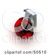 Royalty Free RF 3D Clipart Illustration Of A Red Grenade Of Earth Angle 3