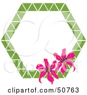 Royalty Free RF Clipart Illustration Of A Floral Frame Version 2