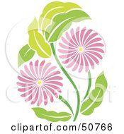Poster, Art Print Of Pretty Floral Design Element - Version 5