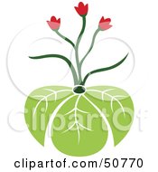 Royalty Free RF Clipart Illustration Of A Pretty Floral Design Element Version 1