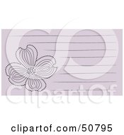 Poster, Art Print Of Floral Notepad Design With Lines - Version 6