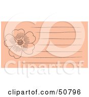 Poster, Art Print Of Floral Notepad Design With Lines - Version 2