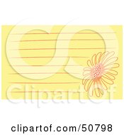 Poster, Art Print Of Floral Notepad Design With Lines - Version 4