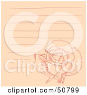 Poster, Art Print Of Floral Notepad Design With Lines - Version 5