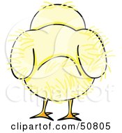 Poster, Art Print Of Fluffy Yellow Spring Chick - Version 9