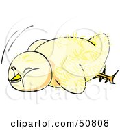 Poster, Art Print Of Fluffy Yellow Spring Chick - Version 2